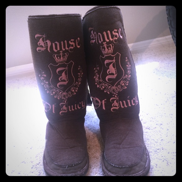 BOW TIE BROWN JUICY COUTURE DESIGNER BOOTS