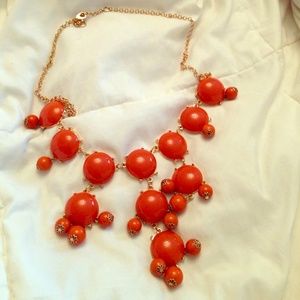 Burnt orange bubble necklace