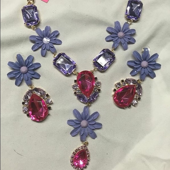 Betsey Johnson Flower Jewelry Set