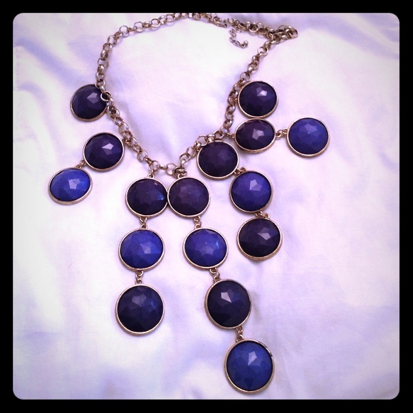 Francescas two toned blue statement necklace