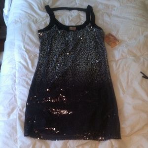 Black sequence dress NWT