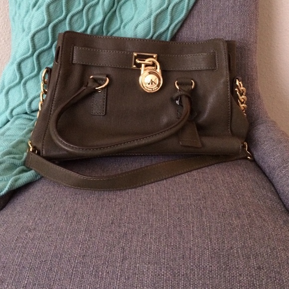 Green Michael Kors handbag!