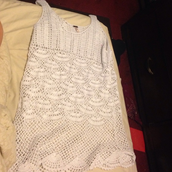Crochet tank top / bathing suit cover
