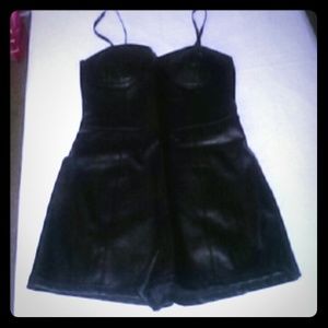 Forever 21 faux leather romper!