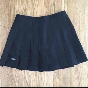 Black Pleated Tennis Skirt