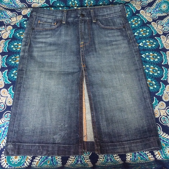 Citizens Knee Length Jean Skirt: Sophia #300