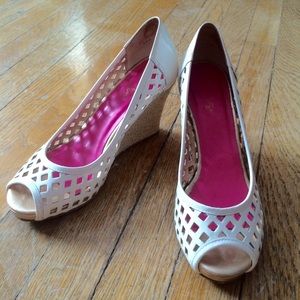 Lilly Pulitzer Peep-Toe Wedges