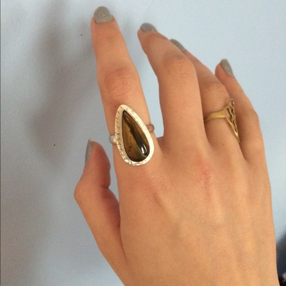SOLD Tigers eye ring size 8