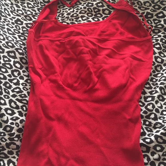 Never worn Cherry red tie around the neck halter - Picture 2 of 4