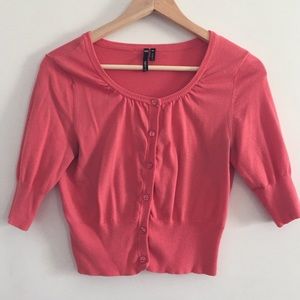 Coral Crop Cardigan