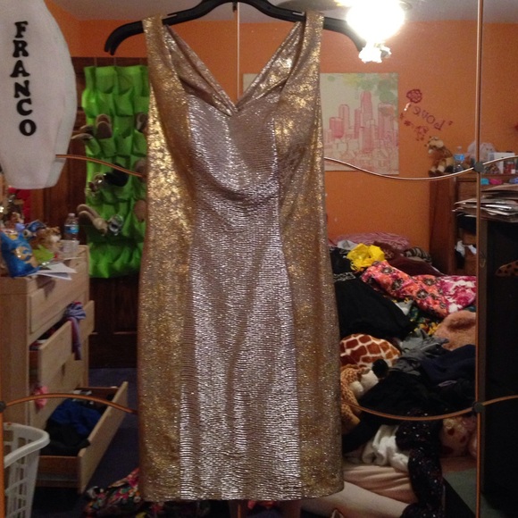 Body con Dress silver & gold