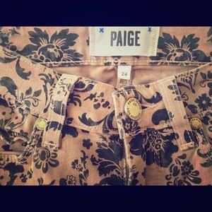 Paige Denim pattern skinny jeans