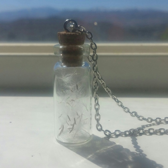 Dandelion jar necklaces!!