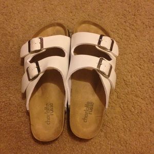 White Two strap sandals