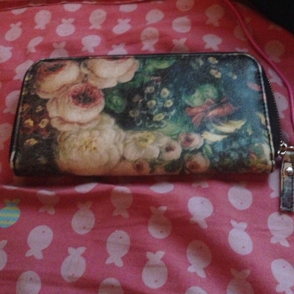 a vintage printed wallet
