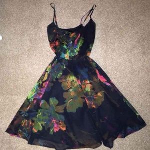 Black flowered dress