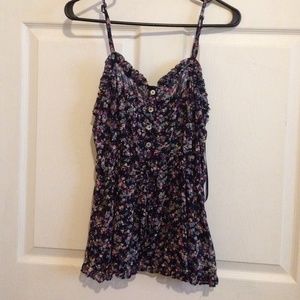 Flower print tank