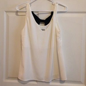 White silk tank top
