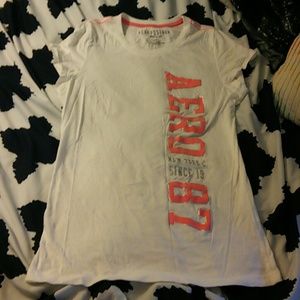 White & Pink Aeropostale t-shirt