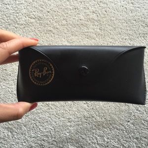 Black leather Ray-Ban sunglass case