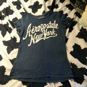 Navy Blue and white t-shirt