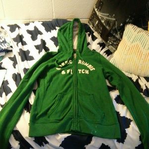 Green zip up hoodie