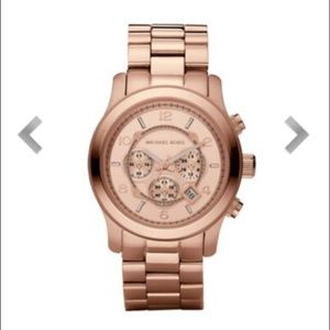 Michael Kors Rose Gold Oversized Chronograph Watch