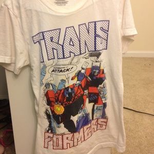 White Transformers Tee