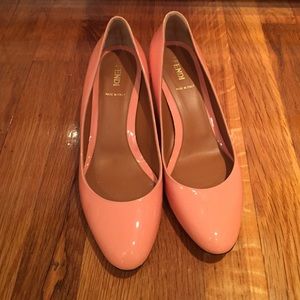 Fendi peach heels