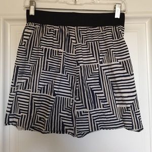 Blue and white illusion skirt