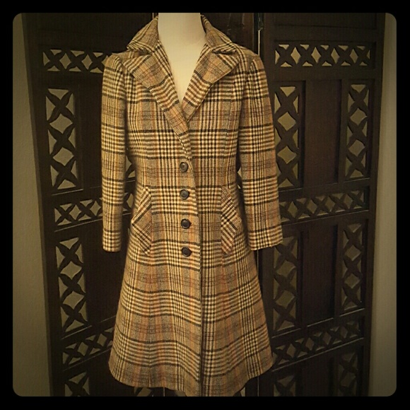 Vintage Plaid Coat REDUCED FINAL