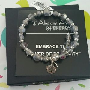 Alex and ani silver sparkle