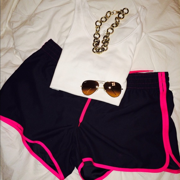 Grey and pink shorts