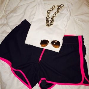 Grey and pink shorts