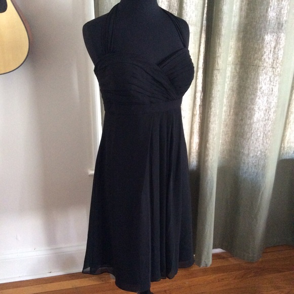 *Brand New* Black Chiffon Sweetheart Neck Dress - Picture 1 of 4