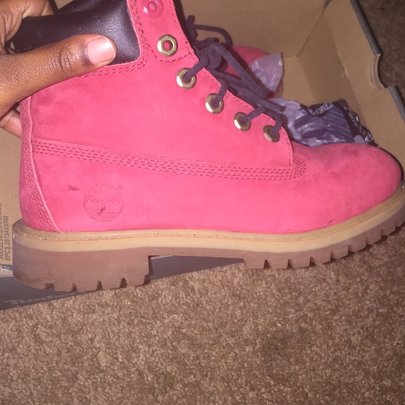 Brand new very rare red timberland boots