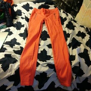 pinkish/orange pants