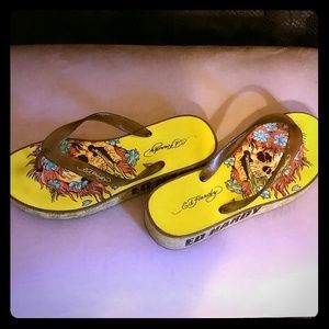 Ed Hardy Flip flops