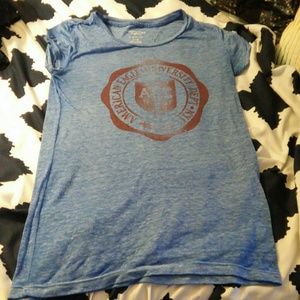 Blue and maroon t shirt
