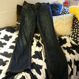 Chelsea boot cut dark wash denim jeans