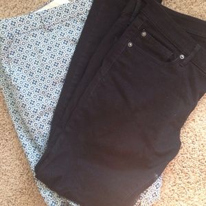 Bundle: black jeans & print pant size 10