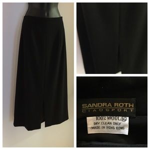 Lovely black skirt with front slit size 14