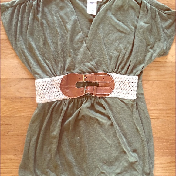Army green shirt