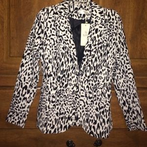 Animal print blazer