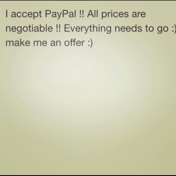 I also accept paypal!