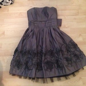 A dark grey dress
