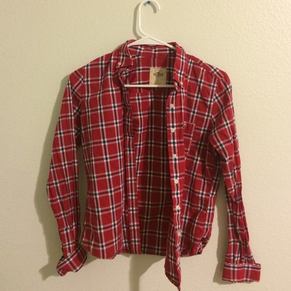 Hollister Flannel (red, white, black)