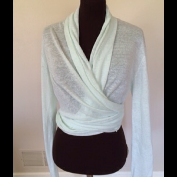 LA PERLA STUDIO Seafoam Green Sweater/Wrap sz 3