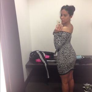 Off the shoulder Bebe dress