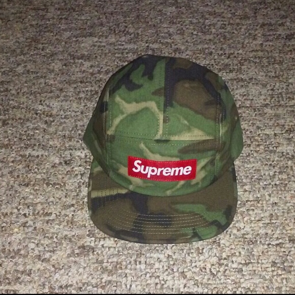 Supreme camp cap olive military painted